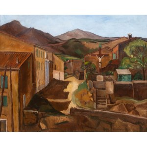 Szymon Mondzain (1888 Chelm - 1979 Paris), Dorf in den Bergen, 1924.