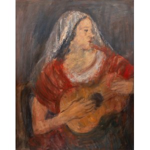 Joachim Weingart (1895 Drohobych - 1942 Auschwitz), Girl with a guitar