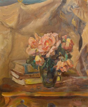 Ludwik Klimek (1912 Skoczów - 1992 Nicea), Martwa natura z kwiatami