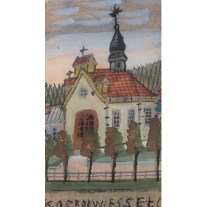 Nikifor Krynicki (1895 Krynica Zdrój - 1968 Folusz), Friedhofskapelle auf dem Friedhof von Krynica, ca. l. 1960s