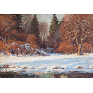 Adam Pełczyński (1865 Gorlice - 1926), Winter Landscape