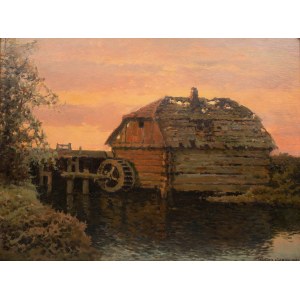 Wiktor Korecki (1890 Kamieniec Podolski - 1980 Milanówek), Mill in the Evening Season