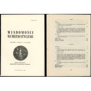 Wiadomości Numizmatyczne, zeszyt 1-2/1986 (115-116), Borys Paszkiewicz - Mennictwo Władysława Łokietka