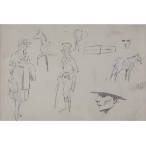 Karol Kossak (1896-1975), Szkice postaci, koni, [1922]