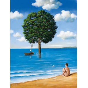 Rafal Olbinski, Probable Lover, 2023