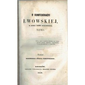 O konfederacyi Lwowskiej z 1622 nauka, 1858