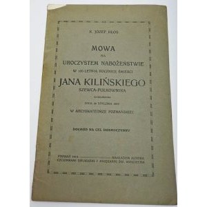 J. Kłos Mowa w 100-letnią rocznicę śmierci Jana Kilińskiego 1919