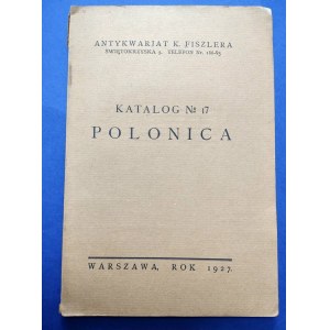 Antykwariat Fiszlera, Katalog Polonica 1927