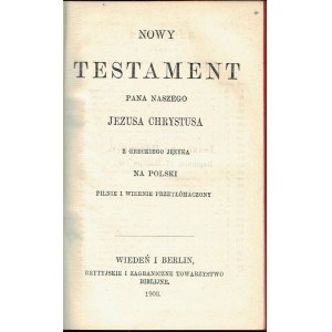 Nowy Testament i Psalmy 1903