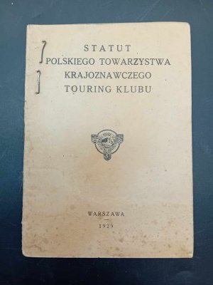Statute of the Polish Touring Society Touring Club Year 1929
