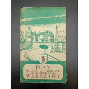 Plan der zentralen Bezirke der Hauptstadt Warschau