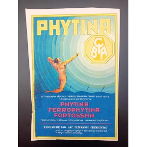 Reklamní plakát Pabianice Phytina Ciba