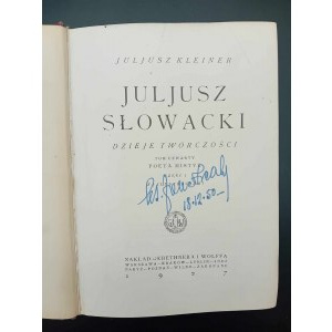 Juljusz Kleiner Juljusz Słowacki Dzieje twórczości Tom IV Poema Mistyk Część I Z ilustracjami