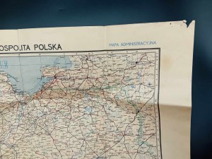 Communication and administrative map of the Republic of Poland Year 1945