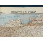 Mapa komunikacyjna i administracyjna Rzeczpospolita Polska Rok 1945