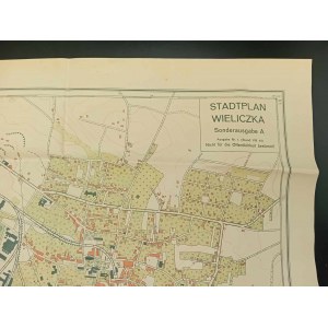 German map Stadtplan Wieliczka