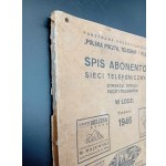 Spis Abonentów sieci telefonicznych dyrekcji okręgu poczt i telegrafów w Łodzi Czerwiec 1946