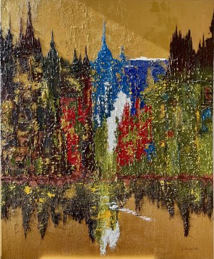 Svitlana Balatska, City at golden sunset, 2020 r.