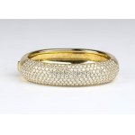 DAMIANI: gold diamond bangle bracelet