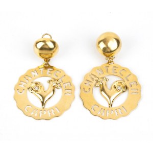 CHANTECLER: gold hoop earrings