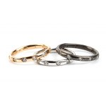 POMELLATO, collection Lucciole: titanium gold diamond rings