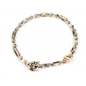 BARAKA': gold chain bracelet and diamond