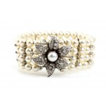 SCORTECCI: diamond pearl bracelet