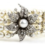 SCORTECCI: diamond pearl bracelet