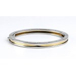 Gold steel rigid band bracelet - collection Bzero, signed BVLGARI