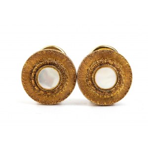 FEDERICO BUCCELLATI: mother of pearl yellow gold pair of earrings