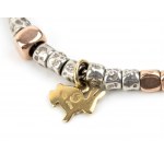 POMELLATO, collection Dodo: mini grain sterling silver pink gold bracelet