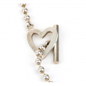 GUCCI toggle heart: silver necklace with heart motif