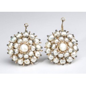 Gold and pearl earrings - Southern, Italy early 20th century