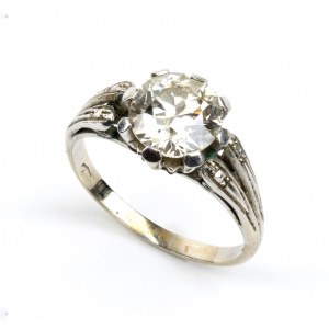 Gold diamond ring - 1930s