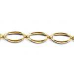 Gold and enamel oval link bracelet