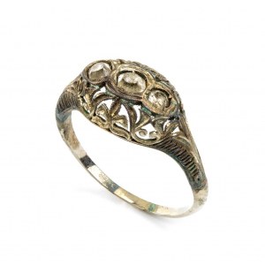 Diamond white gold ring - 1930's