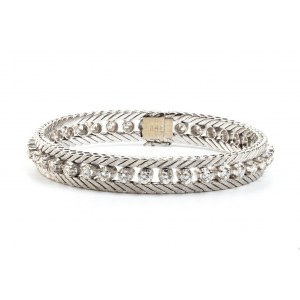 Diamond white gold bracelet