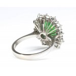 Emerald diamond gold ring