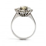 Diamond white gold flower ring