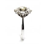 Diamond white gold flower ring