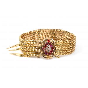 Soft mesh gold bracelet