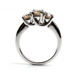 Fancy color brown diamond gold ring