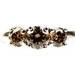 Fancy color brown diamond gold ring