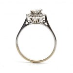 Diamond gold flower ring