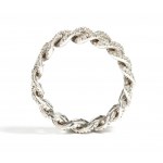 Diamond gold grumette link ring