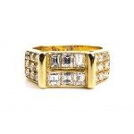 Diamond gold band ring