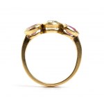 Diamond ruby yellow gold ring