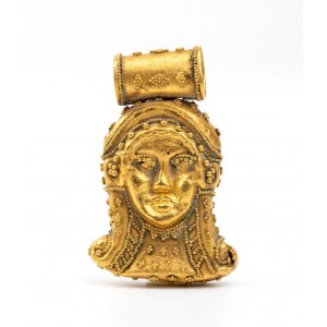 Archaeological-style gold pendant