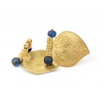 Pair of gold leaf earrings in archaeological style