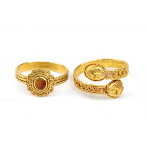 Pair of archaeological-style rings